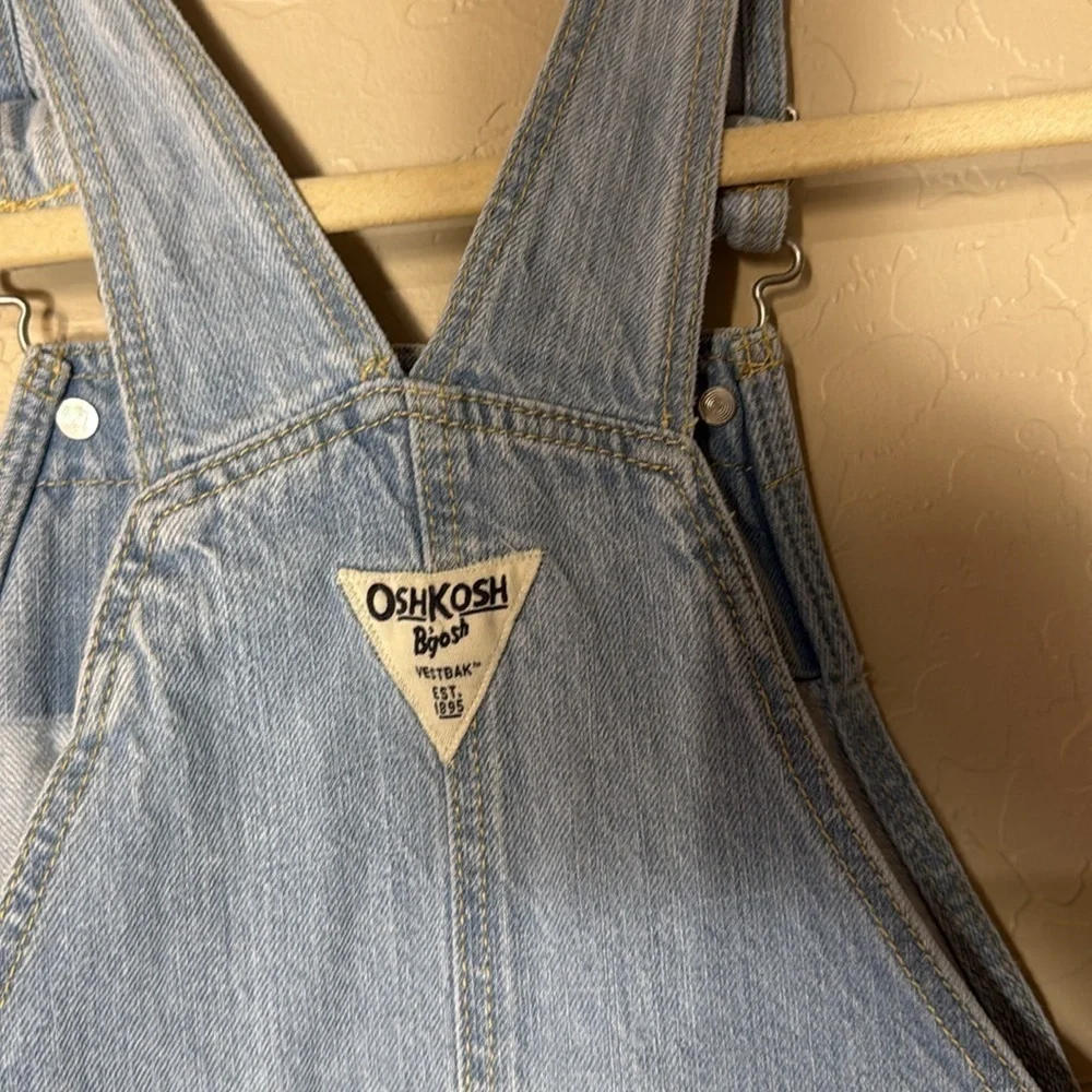 Oshkosh denim overalls dress girls size 8